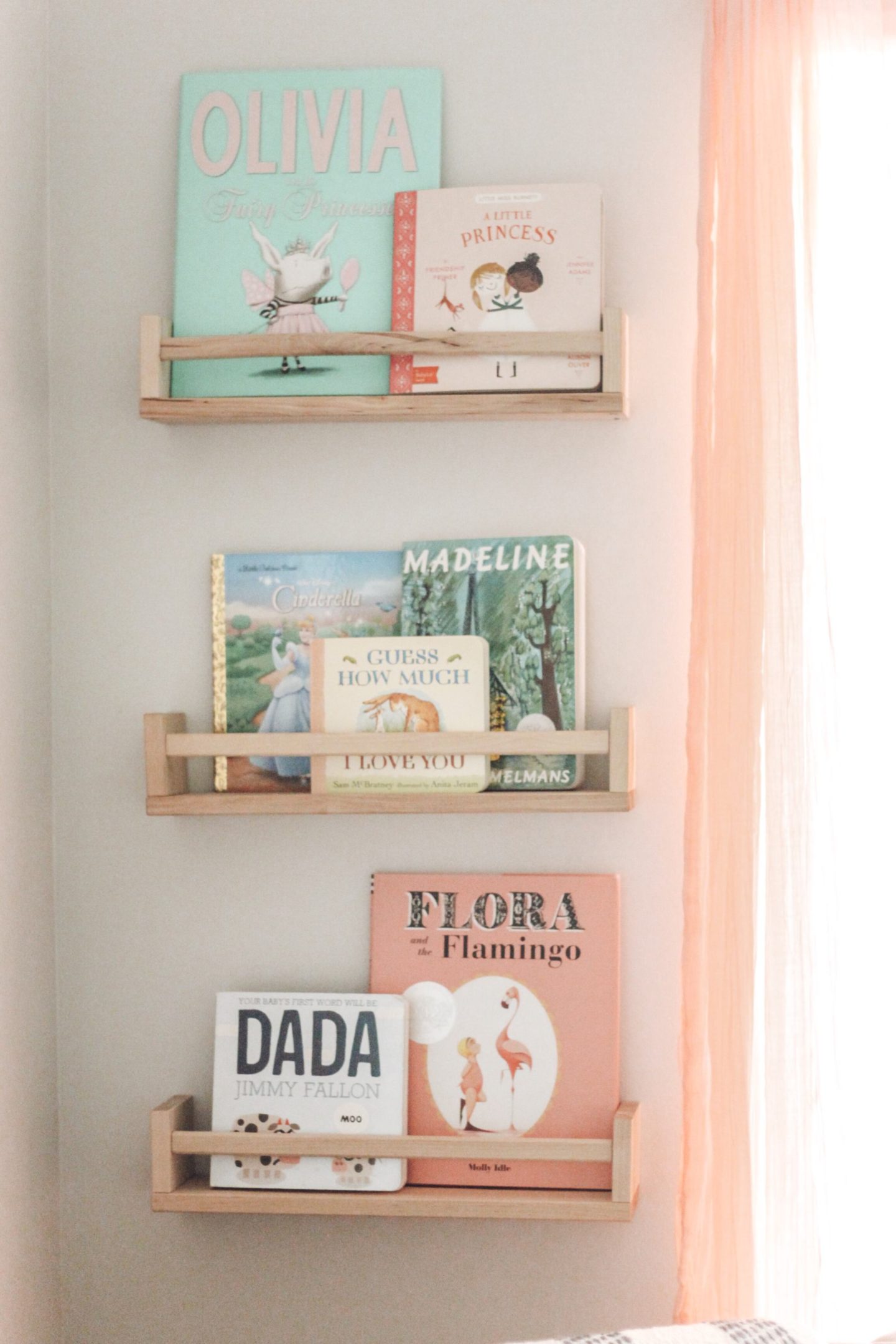 Baby Girl Nursery Bookshelf