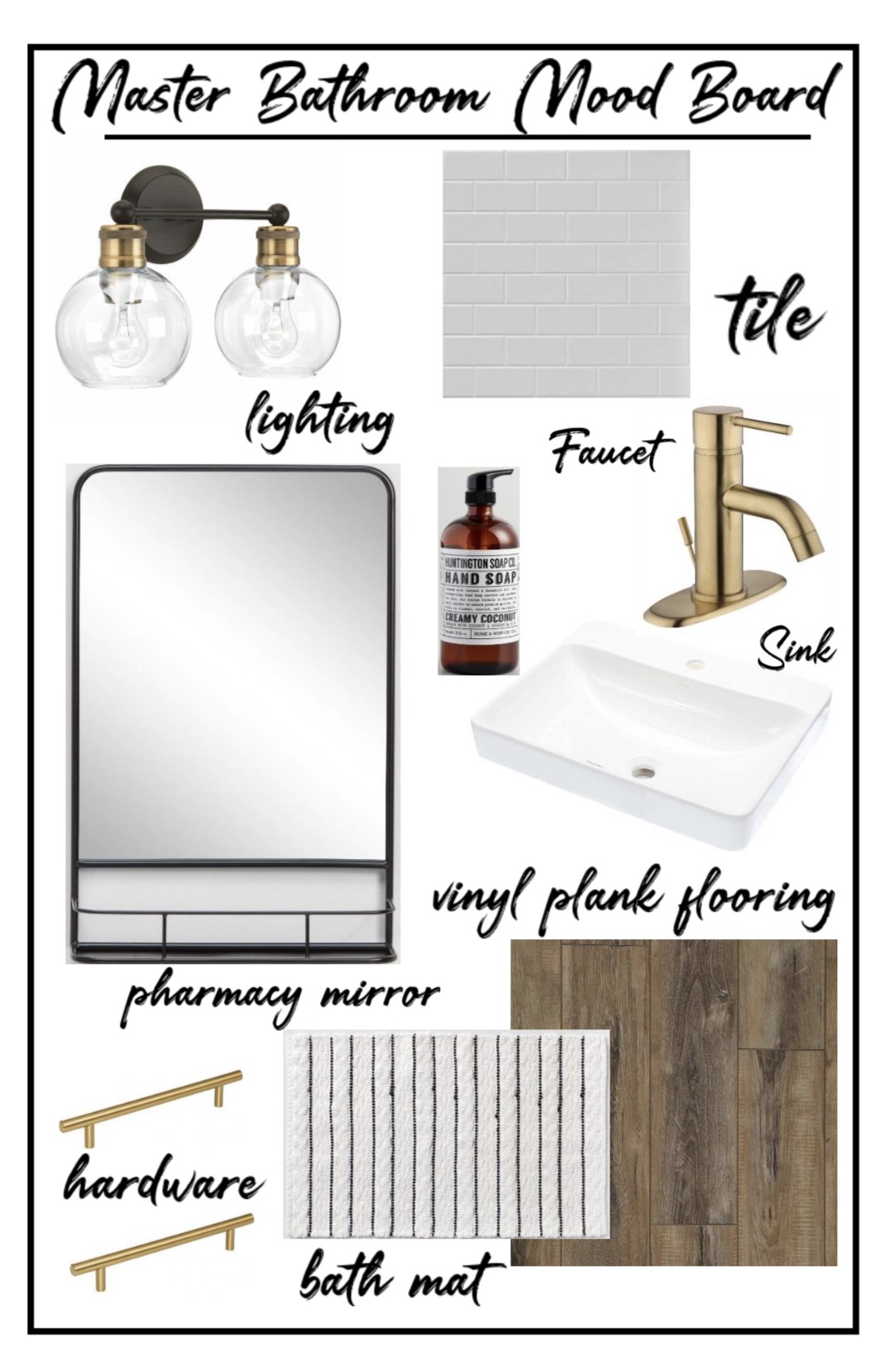 Farmhouse Bathroom, Farmhouse Master Bathroom Mood Board