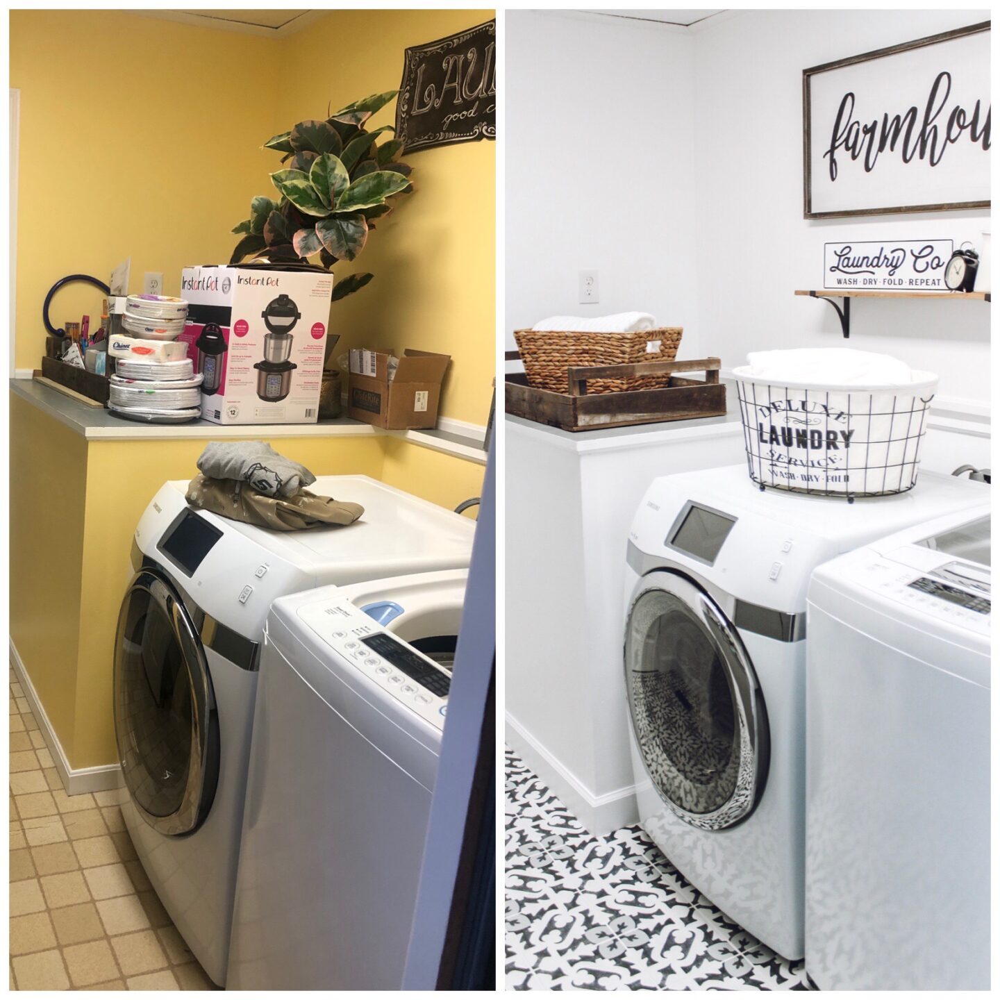 laundry room before and after diy laundry room makeover