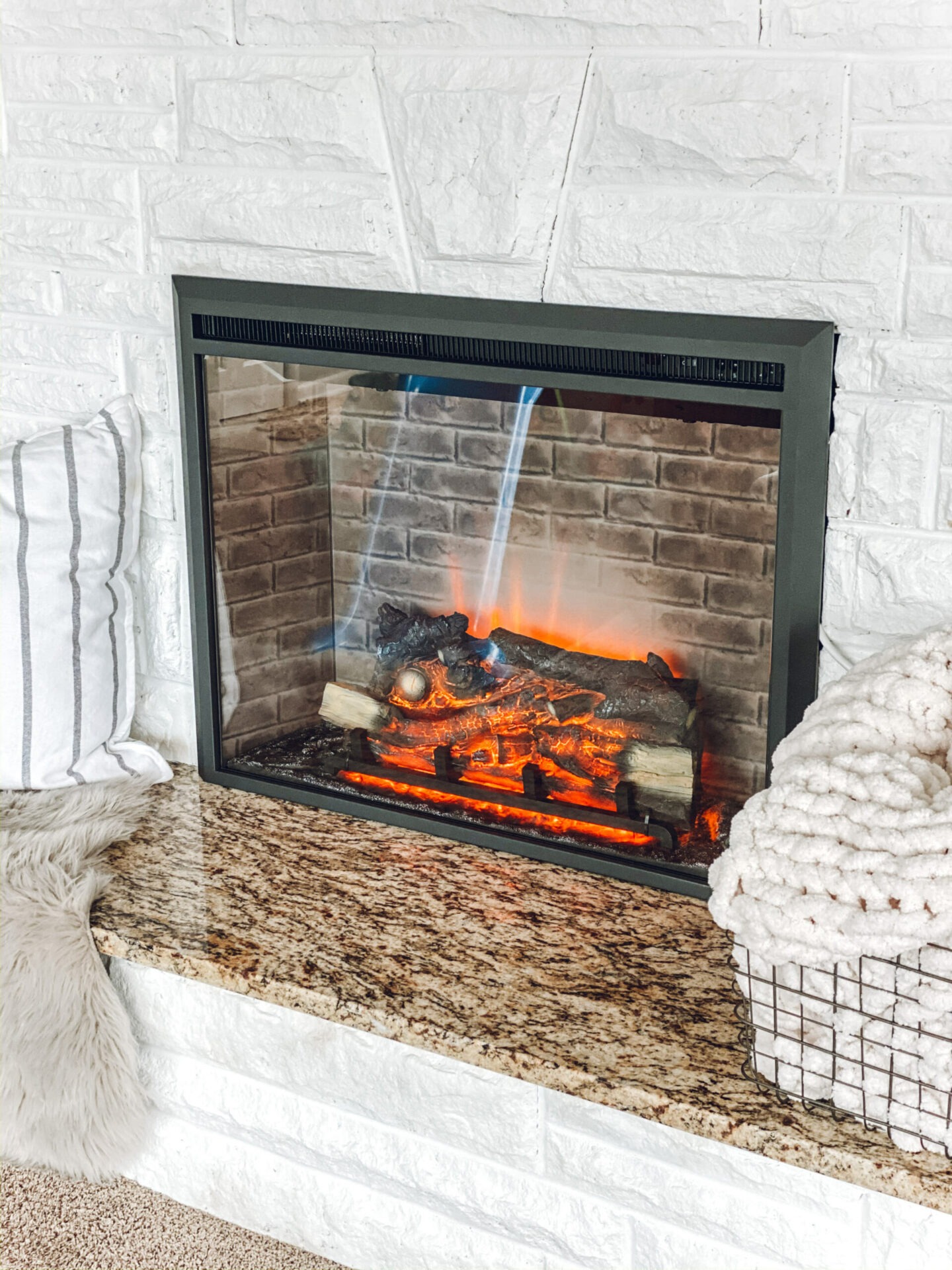 electric fireplace Cozy Fireplace Update