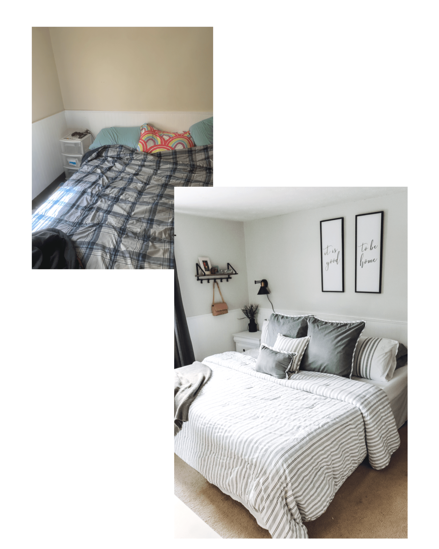 Master bedroom makeover before and after