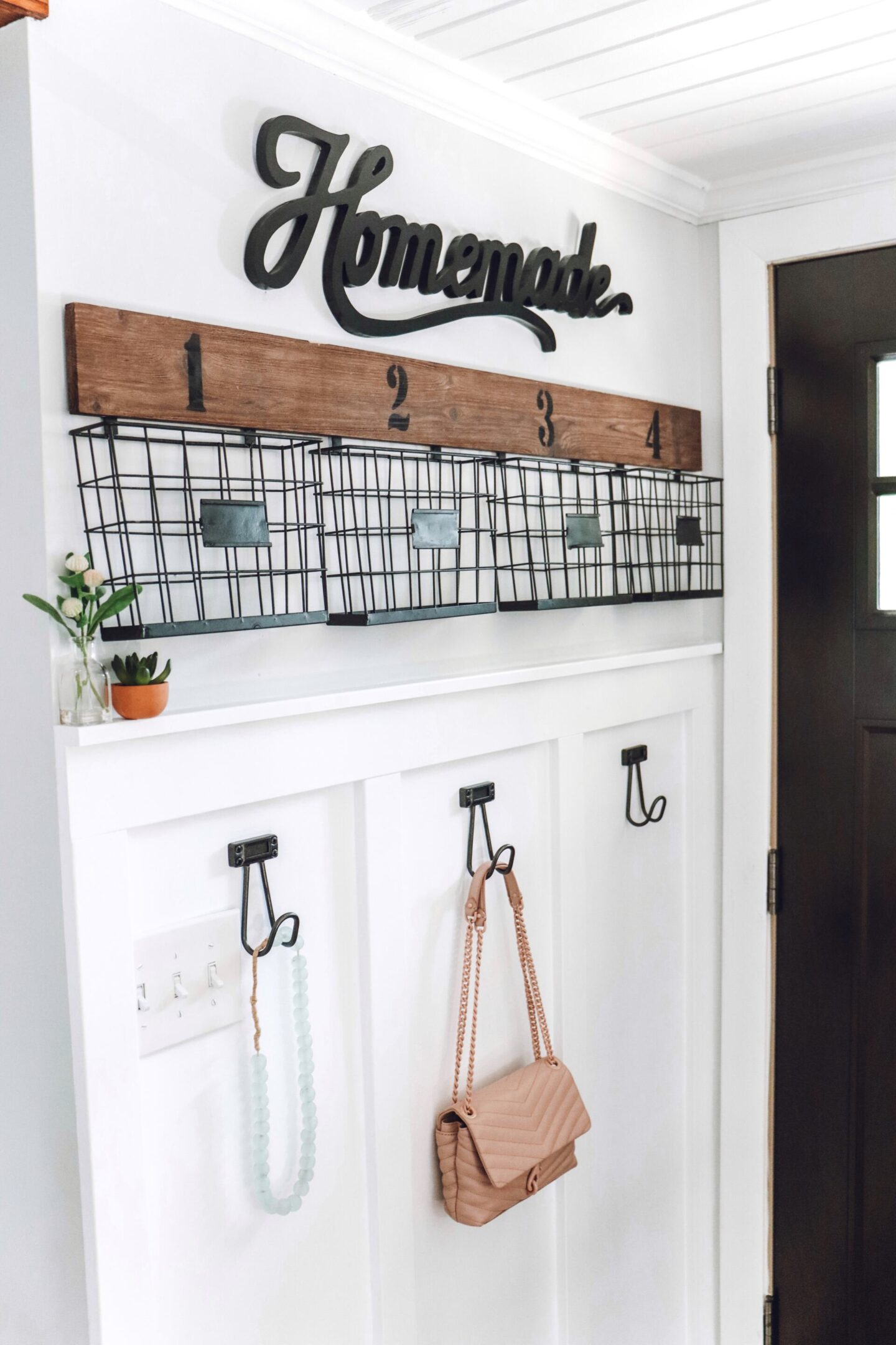 small entryway organization