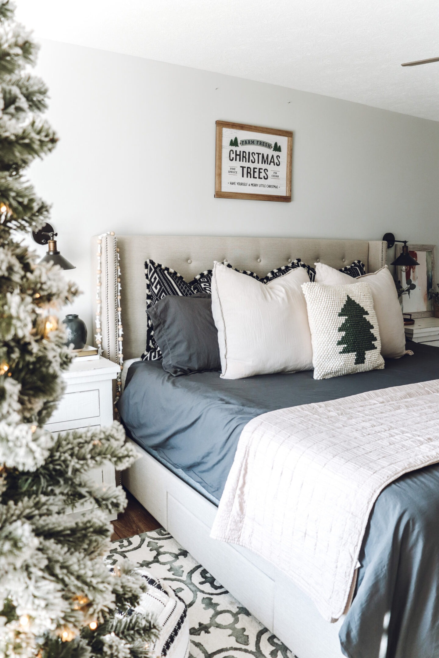 Christmas master bedroom