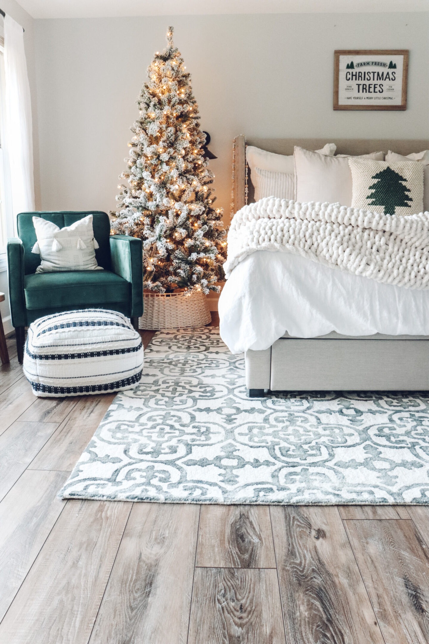 Christmas master bedroom
