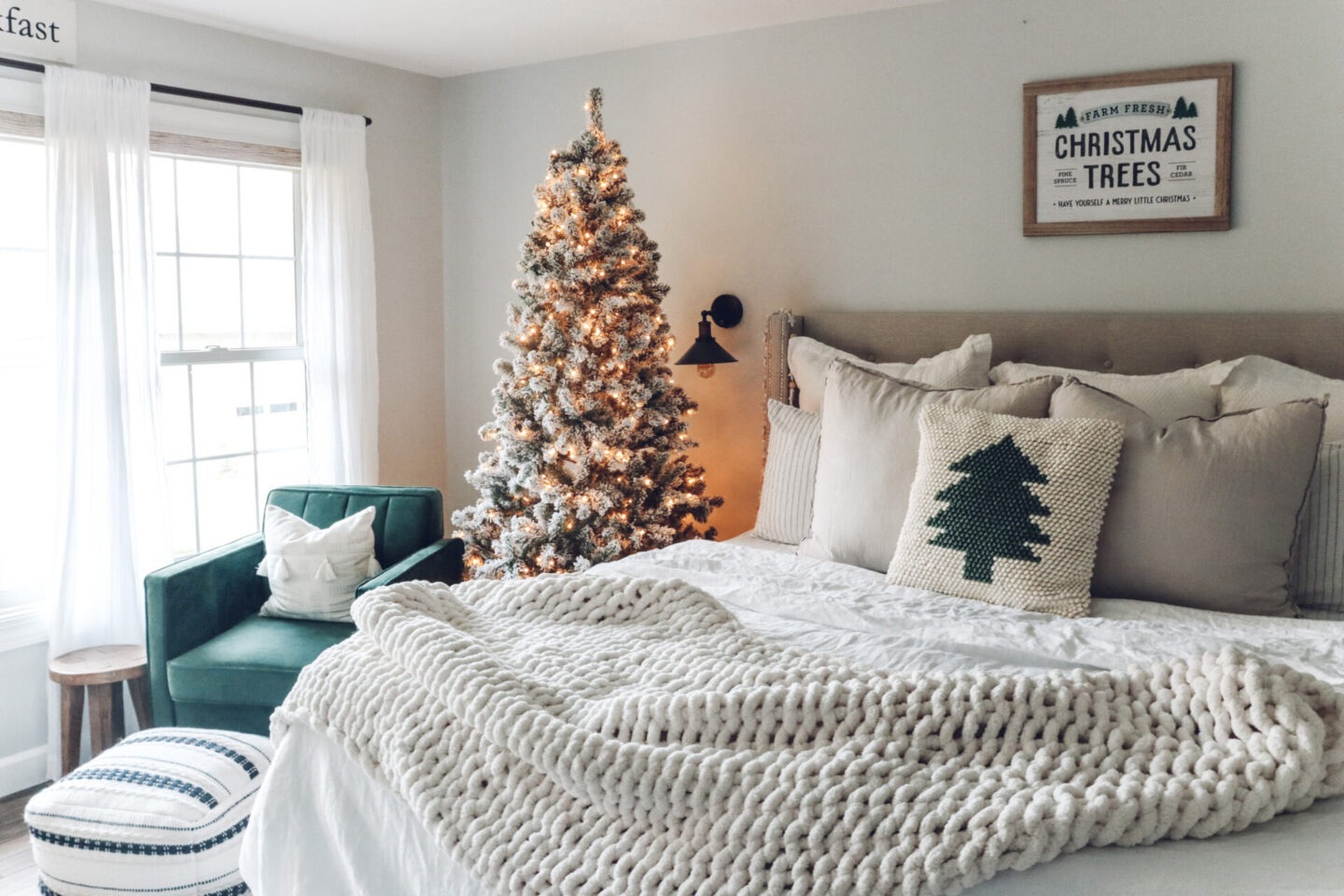 Christmas master bedroom