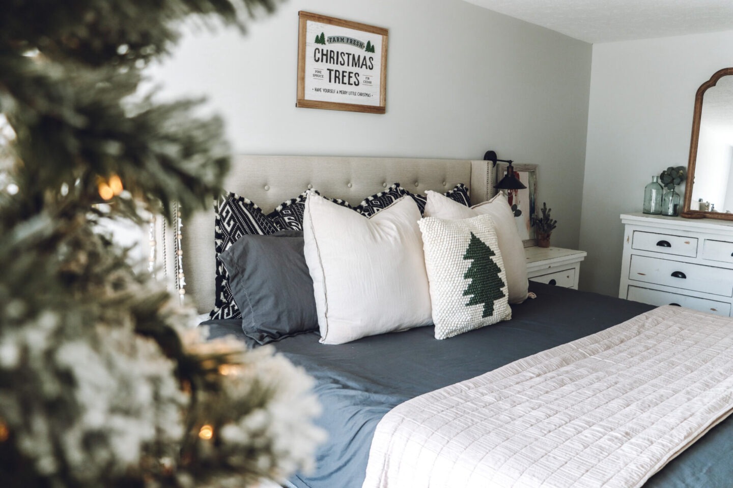 Christmas master bedroom