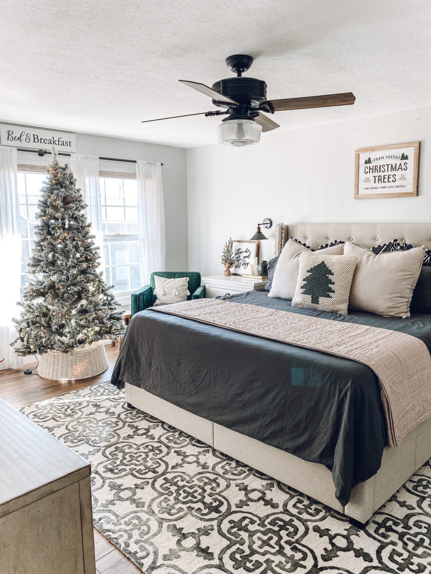 Christmas master bedroom