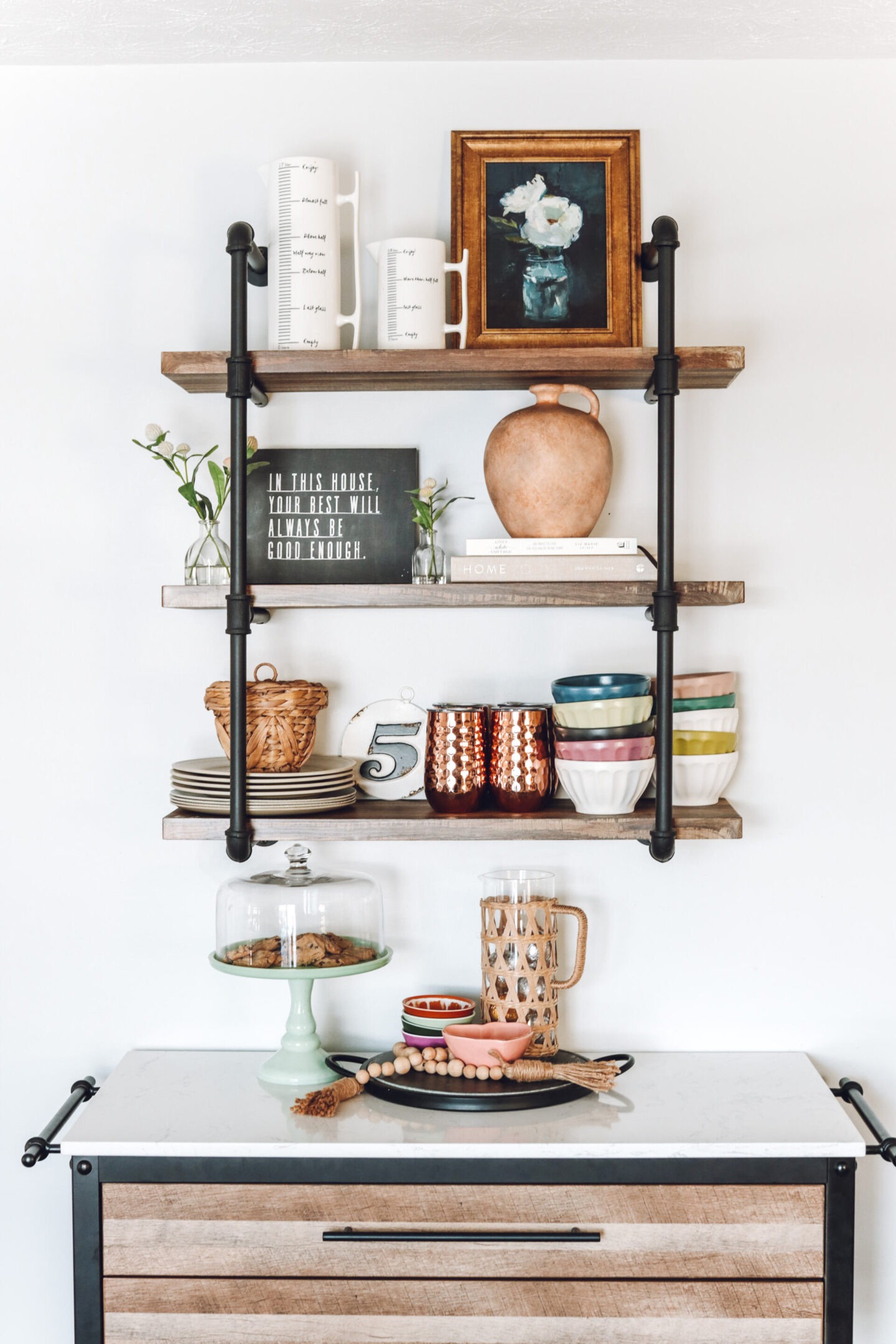 Kitchen open shelves